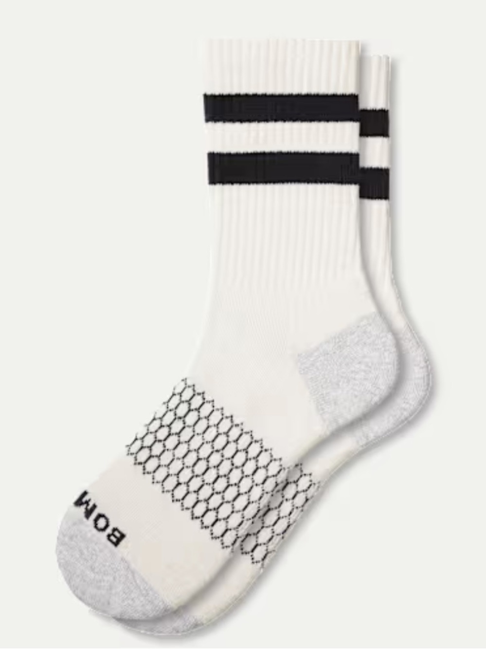 NWOT Bombas Women's Vintage Black Stripes Half Calf Socks - Medium